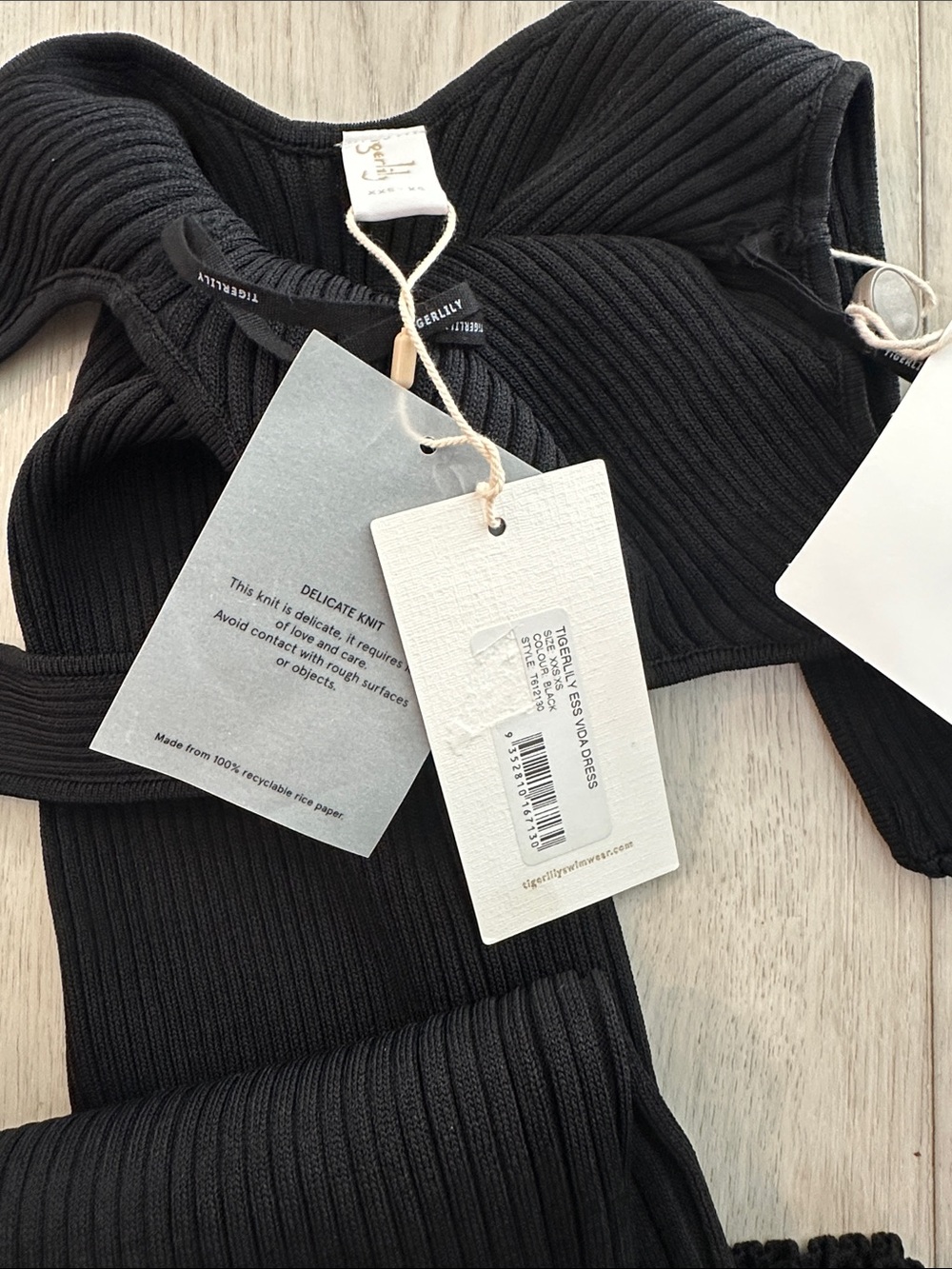 Tigerlily Vida Black Rib Knit Maxi Dress Nwt Xxs - Xs — image 3 of 4